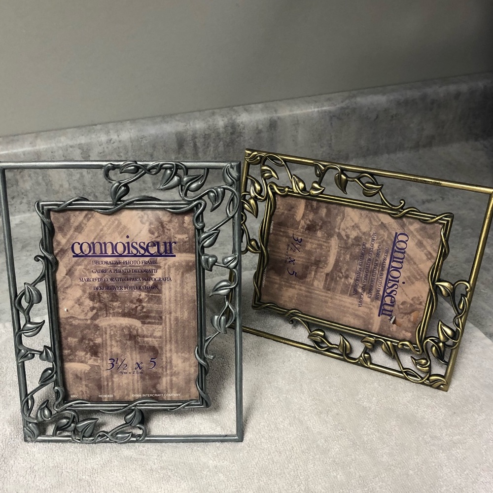 Two great 3 1/2 x 5 inch size metal picture frames